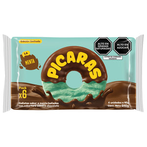 Picaras Menta Galletas (Pack de 6)