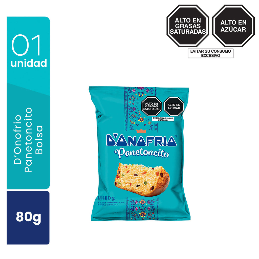 Panetoncito D'onofrio Bolsa Personal (80 gr)